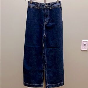 {{free people}} Wide Leg Cropped Jeans